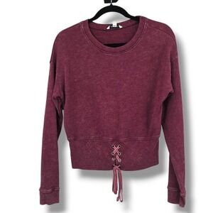 American Eagle Outfitters‎ Lace-Up Cropped Pullover Sweatshirt M